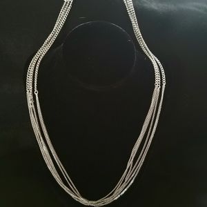Vera Wang (NWT)ilver tone chain opera necklace